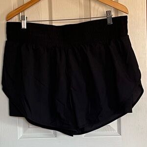 All In Motion Women’s Black Running Shorts Lined Sz XL EUC Elastic Waistband